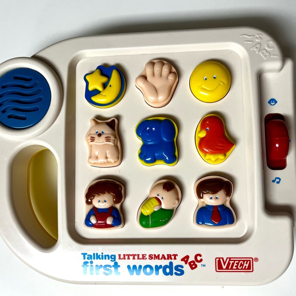 Vtg VTECH Talking First Words Little Smart Electronic Baby Toy w/Working Sound